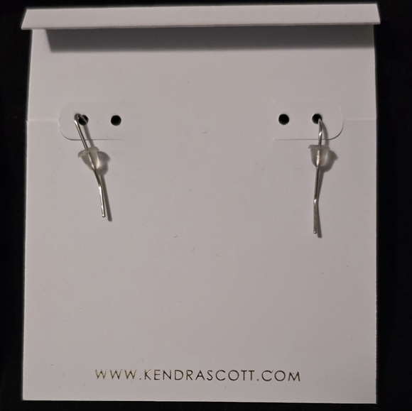 Kendra Scott ELLE Drop Earrings with Abalone Shell Sterling Silver NEW - Picture 6 of 7